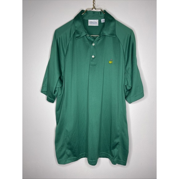 Mens Masters Performance Green Shortsleeve Polo Large L - Picture 1 of 9